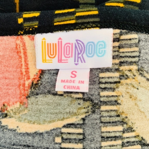 LuLaRoe Navy Red Yellow floral Dress Small - Picture 5 of 7